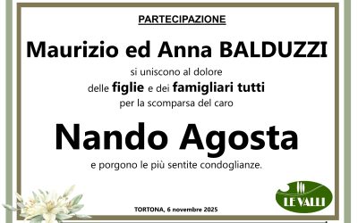partecipazione Maurizio ed Anna Balduzzi x Agosta Nando
